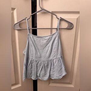 La Hearts Light Blue Peplum Cami Top